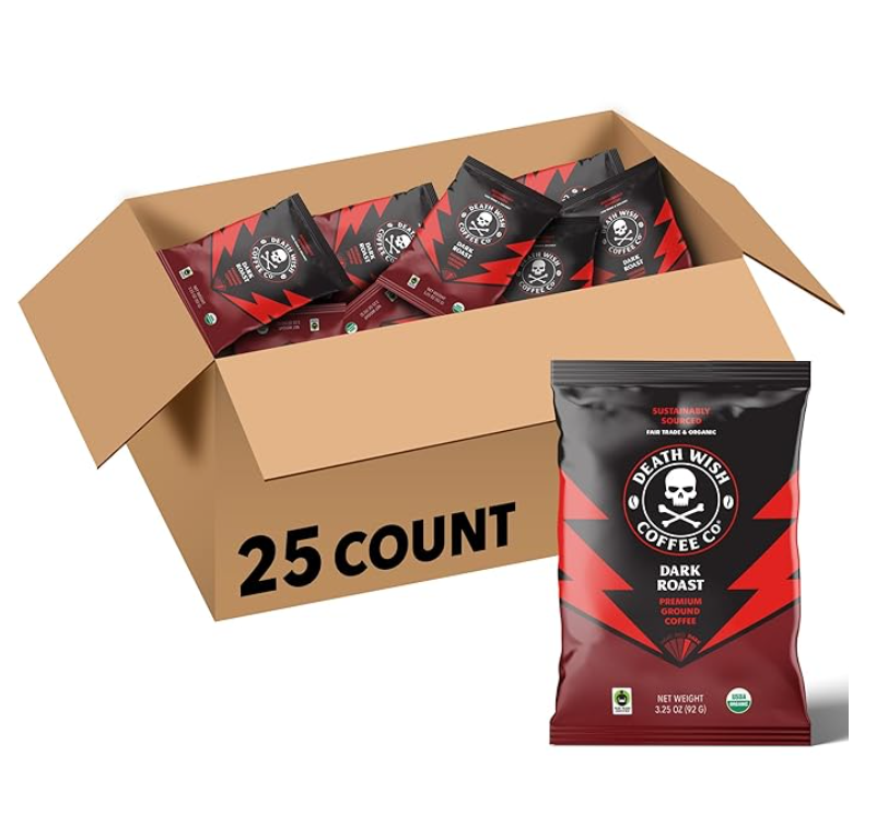 Death Wish Coffee Dark Roast Frac Pack (25 Pack)